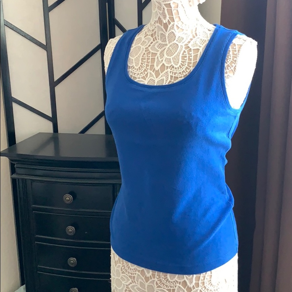 Chico’s Royal Blue Ribbed Tank - Sz 2 (L 12)